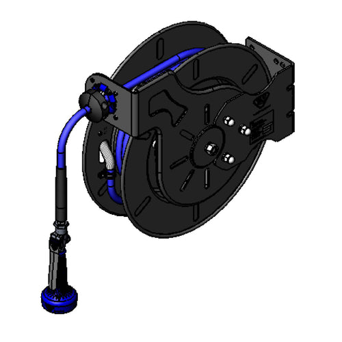 T&S B-7242-08H Hose Reel, 50 ft, 3/8"Diameter, High Flow Valve, Epoxy Coated Steel-cityfoodequipment.com
