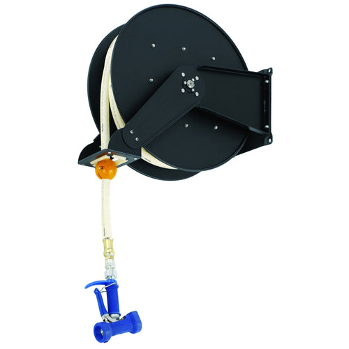 T&S B-7245-06 Hose Reel, Open, Epoxy Coated Steel, 50 ft, Front Trigger Water Gun-cityfoodequipment.com