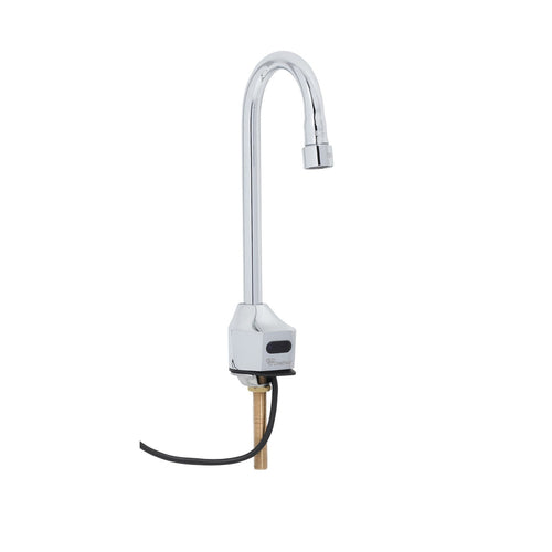 T&S EC-3100 Deck Mount Electronic Faucet - Single Hole, Rigid Gooseneck, 100-240v/1ph-cityfoodequipment.com