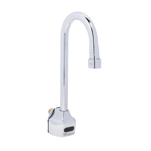 T&S EC-3101-TMV Wall Mount Electronic Faucet - Single Hole, Rigid Gooseneck, 100-240v/1ph-cityfoodequipment.com