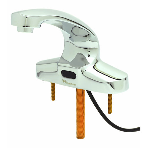 T&S EC-3103 Deck Mount Electronic Faucet - 4" Centers, Cast Spout, 100-240v/1ph-cityfoodequipment.com