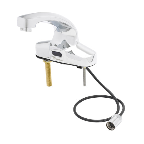 T&S EC-3104-VF05 Deck Mount Electronic Faucet - 4" Centers, Cast Spout, 100-240/1ph-cityfoodequipment.com