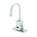 T&S EC-3130-4DP Deck Mount Electronic Faucet - 4" Centers, Swivel/Rigid Gooseneck, 100-240v/1ph-cityfoodequipment.com