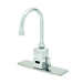 T&S EC-3130-8DP Deck Mount Electronic Faucet - 8" Centers, Swivel/Rigid Gooseneck, 100-240v/1ph-cityfoodequipment.com
