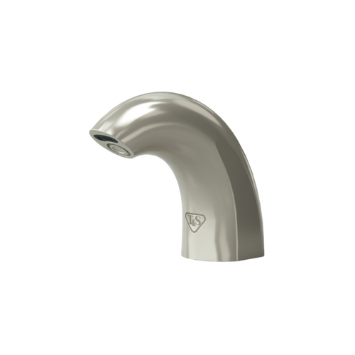 T&S ECW-3158-BN WaveCrest Deck Mount Electronic Faucet - Single Hole, Fixed Spout, Battery Operated, Brushed Nickel-cityfoodequipment.com