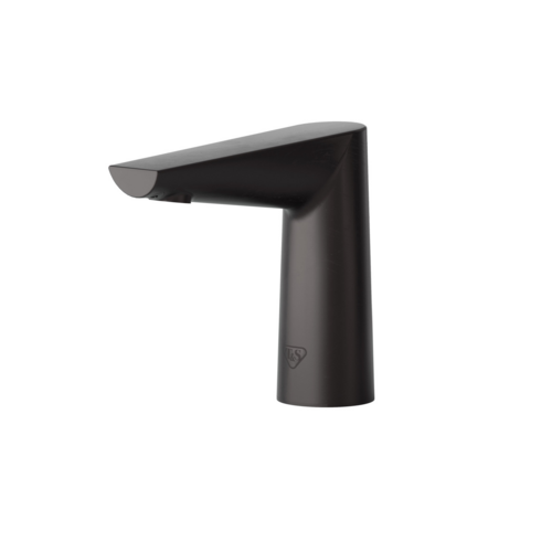 T&S ECW-3162-MB WaveCrest Deck Mount Electronic Faucet - Single Hole, Fixed Spout, Battery Operated, Matte Black-cityfoodequipment.com