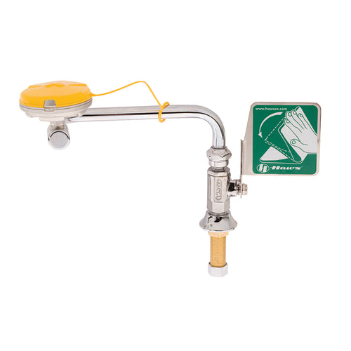 T&S EW-7612 Deck Mount Eyewash Unit - Swing Away, Polished Chrome-cityfoodequipment.com