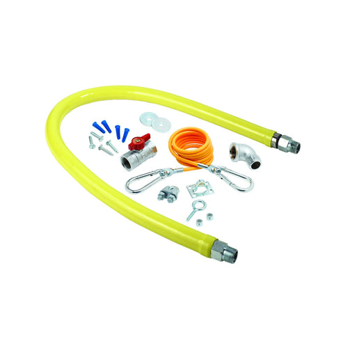 T&S HG-2C-72K 72" Gas Connector Kit - 1/2" Male/Male Threads-cityfoodequipment.com