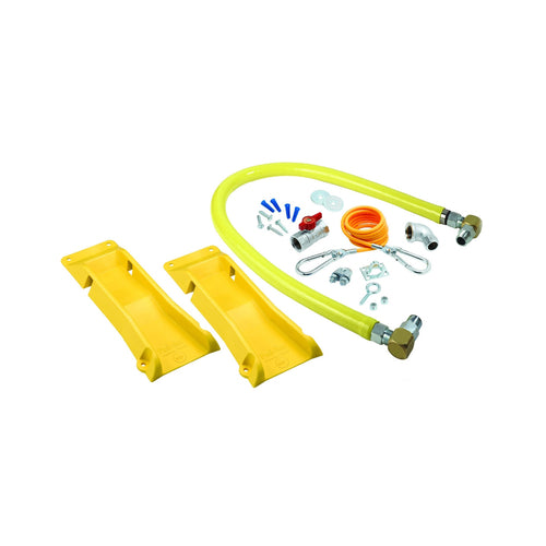T&S HG-2D-48SK-PS 48" SwiveLink Gas Connector Kit - 3/4" Male Fittings-cityfoodequipment.com