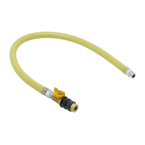 T&S HG-4D-36G 36" Gas Connector Hose w/ Quick Disconnect & 90? elbow-cityfoodequipment.com