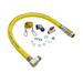 T&S HG-4F-48SEL 48" SwiveLink Gas Hose w/ Quick Disconnect & Cable Kit - 1 1/4" NPT-cityfoodequipment.com