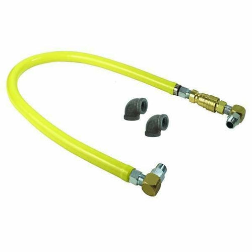 T&S HG-6E-60S 60" SwiveLink Gas Appliance Connector w/ Reverse Quick Disconnect - 1" NPT-cityfoodequipment.com