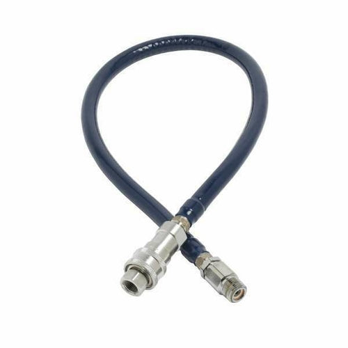 T&S HW-4C-48VB 48" Water Connector Hose w/ Quick Disconnect - Stainless Steel, 1/2" NPT-cityfoodequipment.com