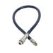 T&S HW-6B-60 60" Water Connector Hose w/ Reverse Quick Disconnect - Stainless Steel, 3/8" NPT-cityfoodequipment.com