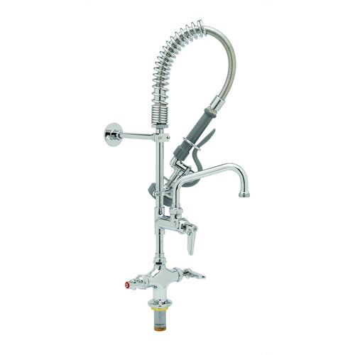 T&S MPZ2DLN06CR 23 13/16"H Deck Mount Pre Rinse Faucet - 1.15 GPM, Base with Nozzle-cityfoodequipment.com