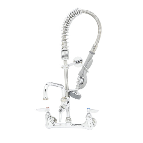T&S MPZ-8WLN-06 22"H Wall Mount Pre Rinse Faucet - 1.15 GPM, Base with Nozzle-cityfoodequipment.com