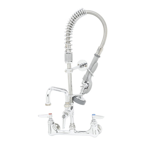 T&S MPZ8WLN08 22"H Wall Mount Pre Rinse Faucet - 1.15 GPM, Base with Nozzle-cityfoodequipment.com