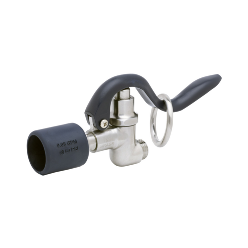 T&S S-0107-C 0.65 GPM Spray Valve Assembly w/ Hold-down Ring & Rubber Bumper, Blue-cityfoodequipment.com