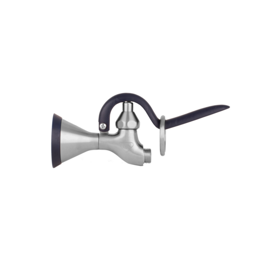 T&S S-0107-Y 1.15 GPM Spray Valve Assembly w/ Hold-down Ring & Rubber Bumper, Blue-cityfoodequipment.com