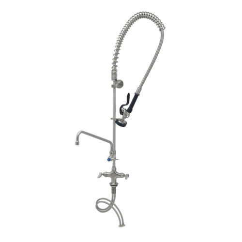 T&S S-0113-A12-B 46 1/4"H Deck Mount Pre Rinse Faucet - 1.15 GPM, Base with Nozzle-cityfoodequipment.com