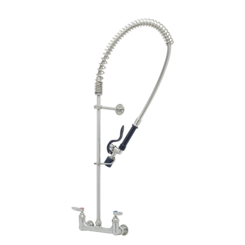 T&S S-0133-BJ 33 5/16"H Wall Mount Pre Rinse Faucet - 1.07 GPM, Base with Nozzle-cityfoodequipment.com