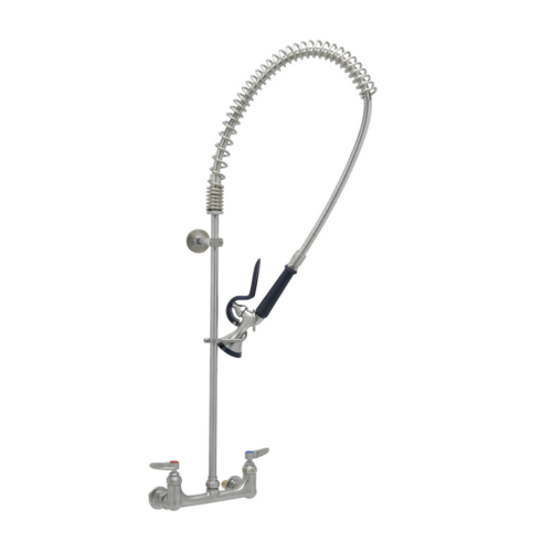 T&S S-0133-BY 33 5/16"H Wall Mount Pre Rinse Faucet - 1.15 GPM, Base with Nozzle-cityfoodequipment.com