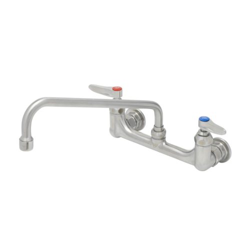 T&S S-0231 Splash Mount Faucet - 12" Swing Spout, 8" Centers-cityfoodequipment.com