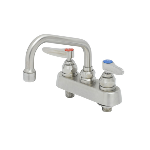 T&S S-1110 Deck Mount Faucet - 6" Swing Spout, 4" Centers-cityfoodequipment.com