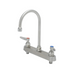 T&S S-1142 Deck Mount Faucet - 6" Swivel Gooseneck Spout, 8" Centers-cityfoodequipment.com
