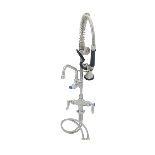 T&S SMPF-2DLN-06 24 13/16"H Deck Mount Pre Rinse Faucet - 1.15 GPM, Base with Nozzle-cityfoodequipment.com