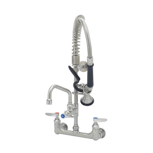 T&S SMPF-8WLN-06 22 1/8"H Wall Mount Pre Rinse Faucet - 1.15 GPM, Base with Nozzle-cityfoodequipment.com