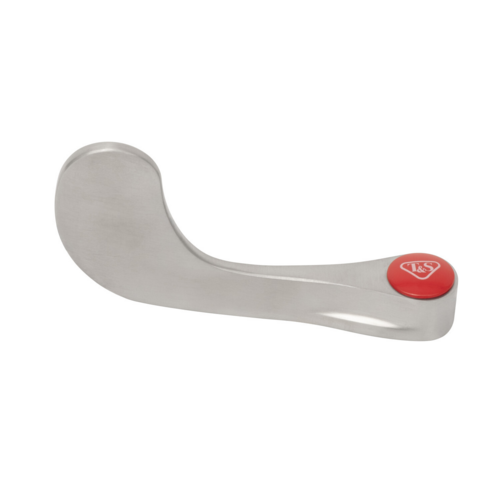 T&S S-WH4H-NS 4" Wrist Action Handle, Red Index & Screw-cityfoodequipment.com