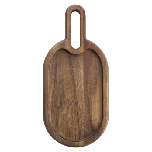 Tablecraft 11522 Oblong Serving Paddle - 12" x 5 1/2", Acacia Wood-cityfoodequipment.com