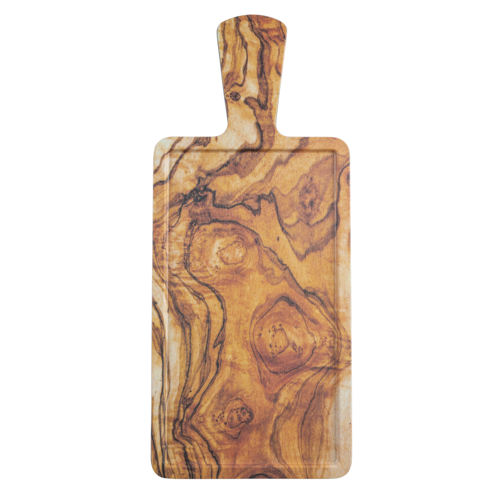 Tablecraft 11182 Rectangular Serving Paddle - 12" x 7", Melamine, Olive Wood-cityfoodequipment.com