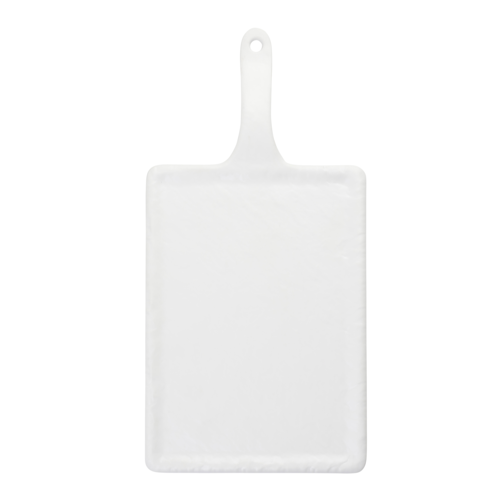 Tablecraft 11496 Rectangular Serving Paddle - 14 1/4" x 7", Melamine, White-cityfoodequipment.com