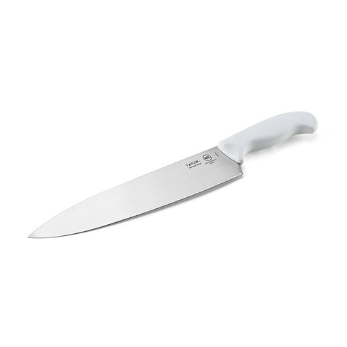 Taylor 5248365 10" Chef's Knife w/ White Nylon/Silicone Handle, High Carbon German Steel-cityfoodequipment.com