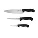 Taylor 5271192 3 Piece Knife Set w/ Black Nylon/Silicone Handles, High Carbon German Steel-cityfoodequipment.com