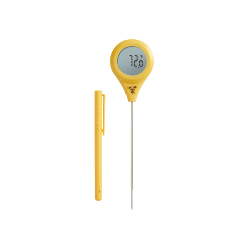 Taylor 5302142 Digital Thermometer with Rotating Display - Yellow-cityfoodequipment.com