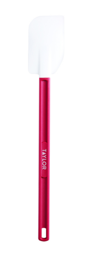 Taylor 5302560 16-1/2" Scraper Spatula - Silicone, Red Handle-cityfoodequipment.com