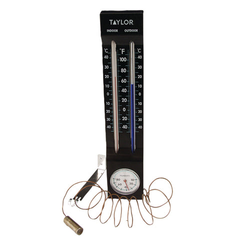Taylor 5329 Indoor Outdoor Thermometer w/ Large Print, TempGraph Design-cityfoodequipment.com