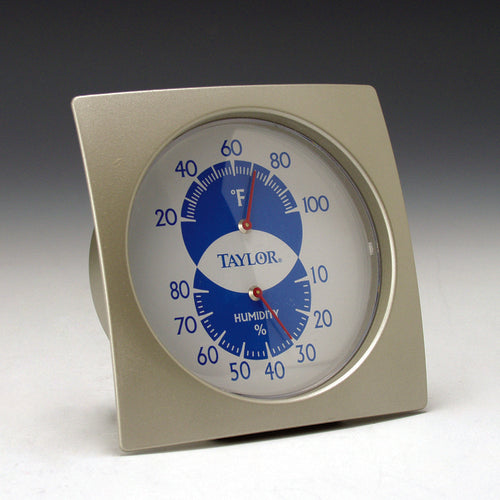 Taylor 5504 Dial Thermometer/ Hygrometer, 10 to 80 Percent Humidity Range-cityfoodequipment.com