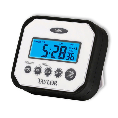 Taylor 5863 Digital Timer w/ Adjustable Volume Alarm, Water Resistant-cityfoodequipment.com