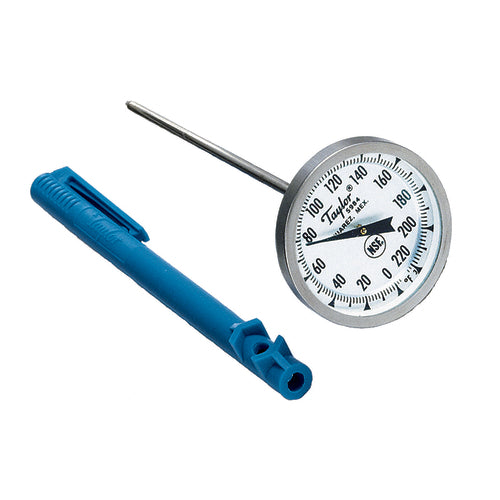 Taylor 5984J 1 3/4" Dial Type Meat Thermometer w/ 5" Stem, 0 to 220 Degrees F-cityfoodequipment.com