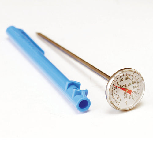 Taylor 6092N 1" Dial Type Pocket Thermometer w/ 5" Stem, 0 to 220 Degrees F-cityfoodequipment.com
