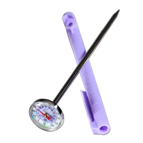 Taylor 6092NPRBC 1" Food Safety Thermometer w/ 5" Stem - 0 to 220?F, Purple-cityfoodequipment.com