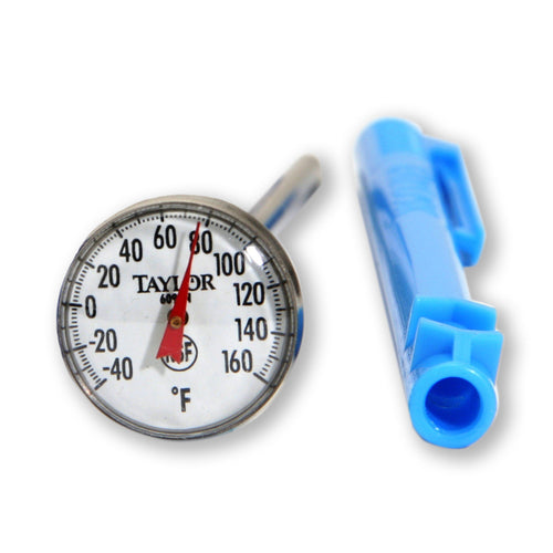 Taylor 6096N 1" Dial Type Pocket Thermometer w/ 5" Stem, -40 to 160 Degrees F-cityfoodequipment.com