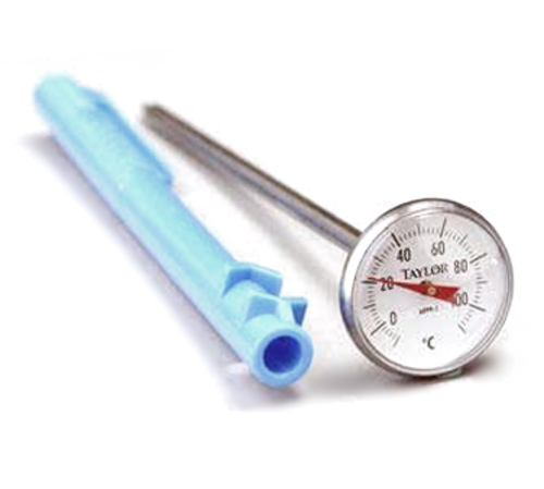 Taylor 6099N 1" Dial Type Pocket Thermometer w/ 5" Stem, -10 to 110 Degrees C-cityfoodequipment.com