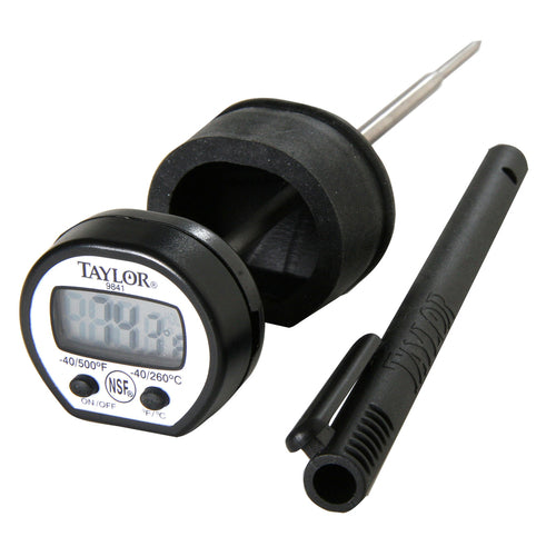 Taylor 9841RB Digital Pocket Thermometer w/ 5" Stem, -40 to 500 Degrees F-cityfoodequipment.com