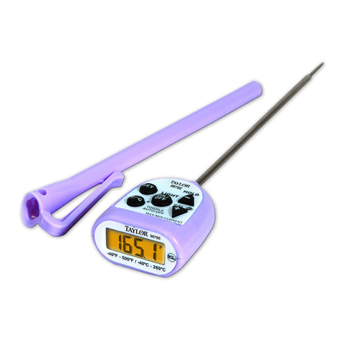 Taylor 9878EPR Digital Pocket Thermometer w/ 4 1/2" Stem, -40 to 500?F-cityfoodequipment.com