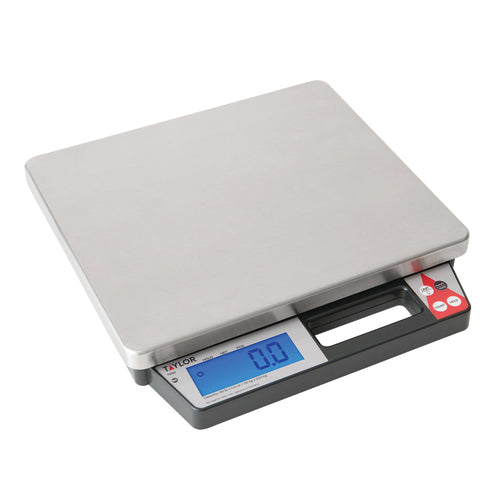 Taylor TE50 50 lb Digital Portion Control Scale - 13 1/2" x 11 1/2", Stainless Steel-cityfoodequipment.com